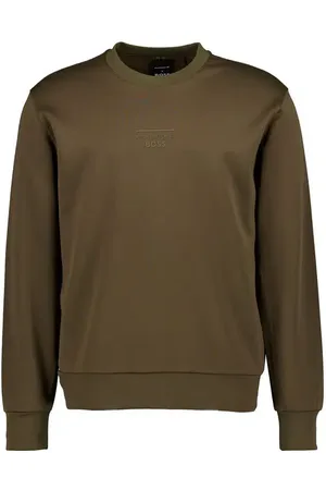 HUGO BOSS Sweatshirt Soleri, Baumwolle, dunkelgrün