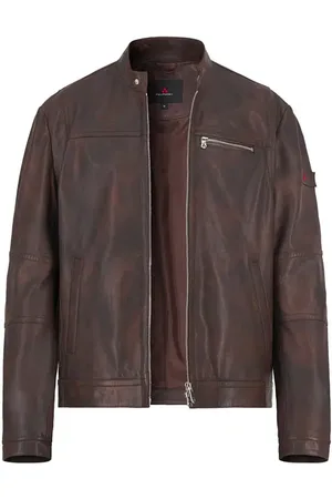 Peuterey Bikerjacke SAGUARO, Schafleder, dunkelbraun