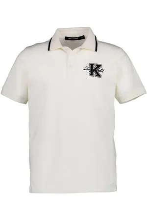 Karl Lagerfeld Polo-Shirt, Baumwoll-Jersey, ecru