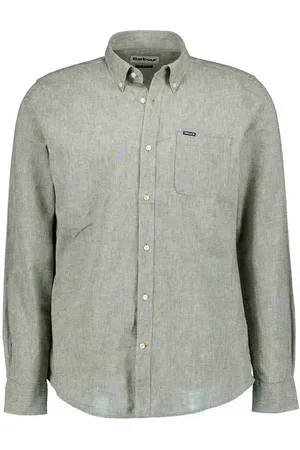 Barbour Hemd Nelson, Tailored Fit, Baumwolle, oliv