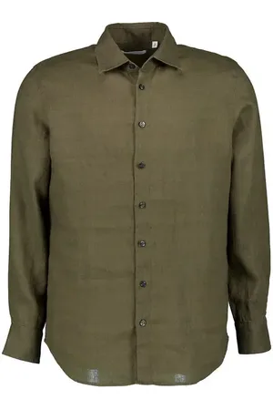 Baldessarini Hemd Liam, Regular Fit, Reines Leinen, ilvgrün