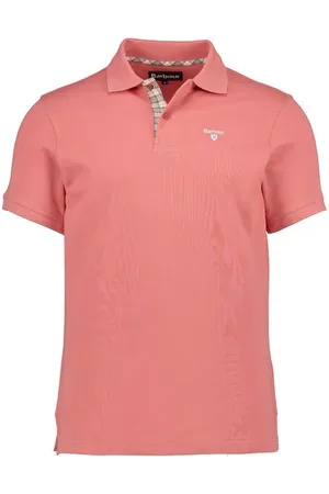 Barbour Polo-Shirt Tartan, Baumwoll-Piqué, pink