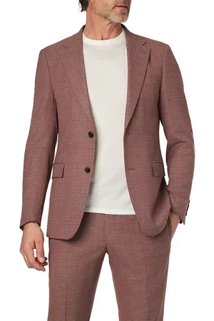 Strellson Sakko Alzer, Slim Fit, Mikrofaser-Stretch, bordeaux meliert