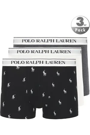 Ralph Lauren Trunks, Baumwoll-Stretch, weiß-grau-schwarz