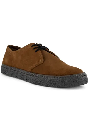 Fred Perry Schürschuhe, Veloursleder, cognac