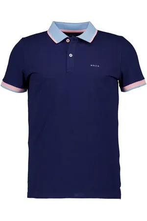 NZA Polo-Shirt Elian, Baumwoll-Piqué, navy