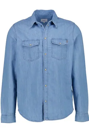 Pepe Jeans Jeanshemd, Regular Fit, Baumwoll-Lyocell, jeans
