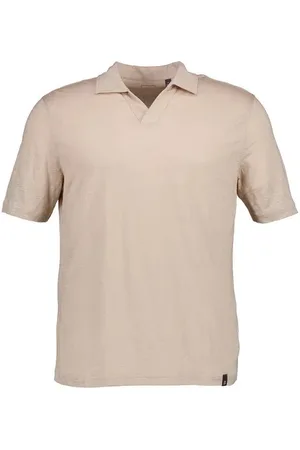 Boggi Milano Polo-Shirt, Regular Fit, Leinen, sand meliert