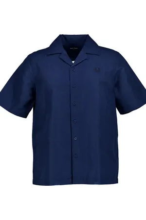Fred Perry Kurzarmhemd, Leinen-Baumwolle