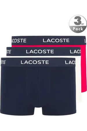 Lacoste Trunks, Baumwoll-Stretch, navy-rot-weiß