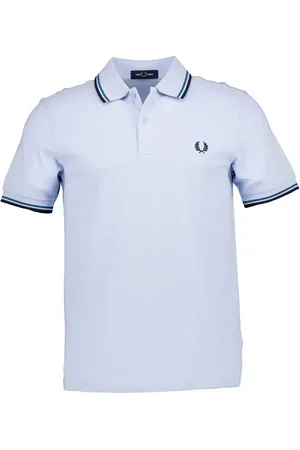 Fred Perry Polo-Shirt, Baumwoll-Piqué, hellblau