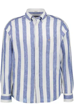 GANT Hemd, Regular Fit, Leinen-Baumwolle, gestreift