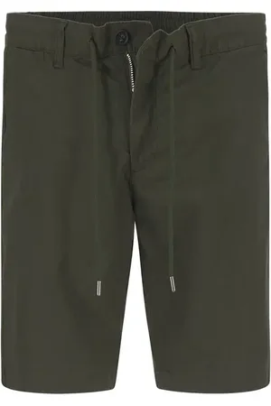 Fynch-Hatton Shorts, Regular Fit, Baumwoll-Leinen, oliv