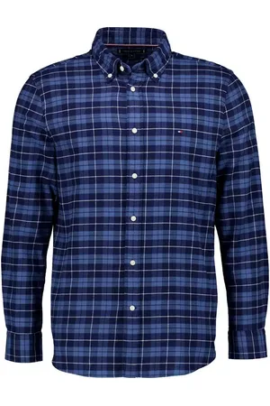 Tommy Hilfiger Hemd, Regular Fit, Baumwolle, dunkelblau kariert