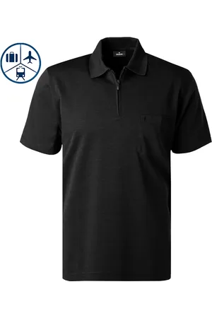 Ragman Zip-Polo, Pima Baumwoll-Piqué