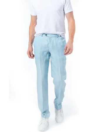 Hiltl Hose Parma, Regular Fit, Reines Leinen, hellblau