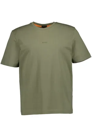 HUGO BOSS T-Shirt, Relaxed Fit, Baumwolle, dunkelgrün