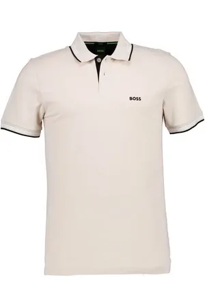 HUGO BOSS Polo-Shirt Paul, Slim Fit, Baumwoll-Piqué, hellbeige
