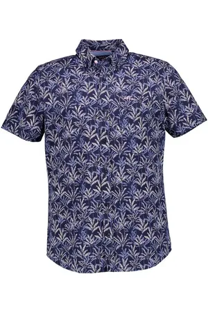 NZA Kurzarmehmd Wade, Baumwolle, navy floral