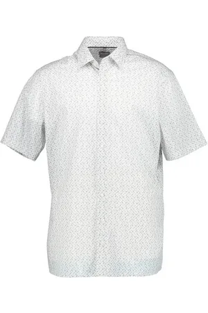 Olymp Kurzarmhemd, Comfort Fit, Baumwolle, olivgemustert