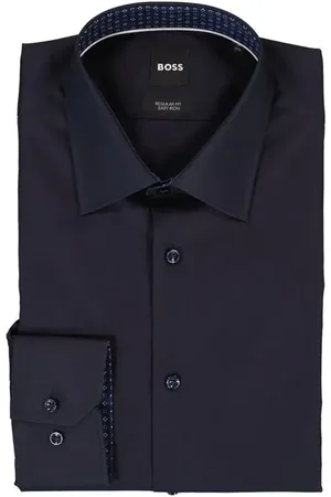 HUGO BOSS Hemd Joe, Regular Fit, Baumwolle, dunkelblau
