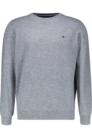 Fynch-Hatton Pullover, Merinowolle-Kaschmir, silber meliert