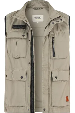 Camel Active Weste, Baumwolle, khaki