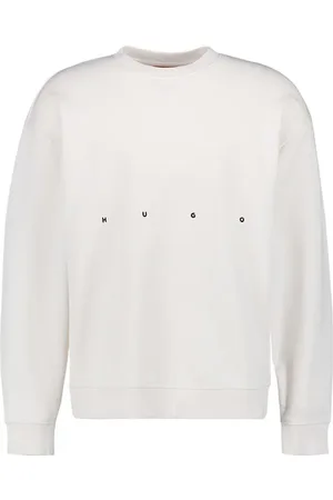 HUGO BOSS Sweatshirt Dutap, Baumwolle, ecru