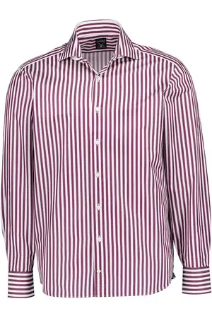 Van Laack Hemd, vl-Mivara-TF, Tailor Fit, Baumwolle, lila-weiß gestreift