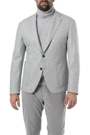 HUGO BOSS Sakko, Slim Fit, Jersey ungefüttert, silber meliert