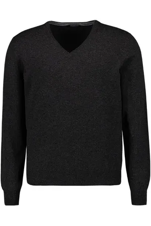 Gran Sasso Pullover, Reines Kaschmir, anthrazit meliert
