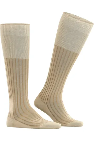 Falke Serie Wool Shadow, Kniestrümpfe, Baumwolle, -camel gestreift