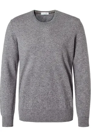 Gran Sasso Pullover, Reines Kaschmir, mittelgrau meliert