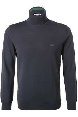 Lacoste Rollkragenpullover, Wolle, dunkelblau