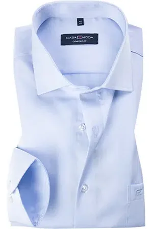 Casa Moda Hemd, Comfort Fit, Baumwolle, hellblau