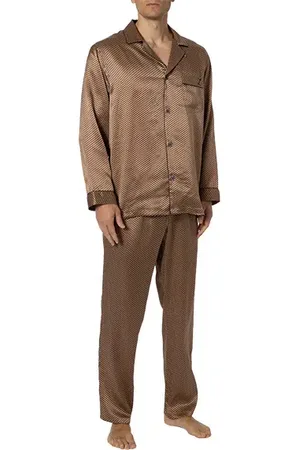 Zimmerli Pyjama, Seide, goldbraun