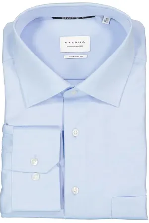 ETERNA Hemd Cover Shirt, Comfort Fit, Twill blickdicht, hellblau