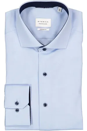 ETERNA Hemd, Modern Fit, Twill blickdicht, hellblau