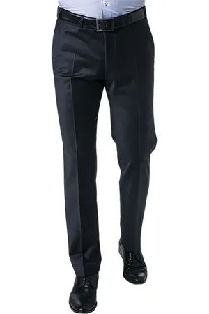 Digel Hose Flavio, Modern Fit, Schurwolle, nachtblau