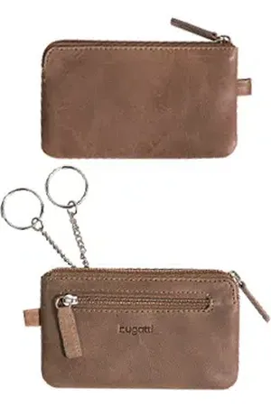 Bugatti Schlüsseletui, Leder, mittelbraun