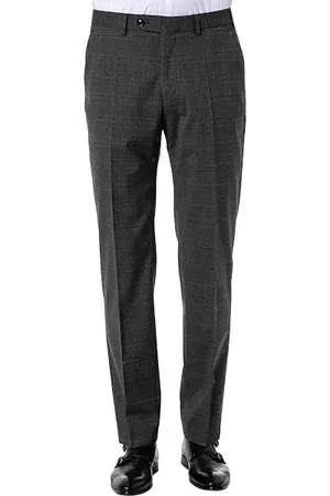 Digel Hose Per, Modern Fit, Schurwolle Fleckenschutz, mittelgrau meliert