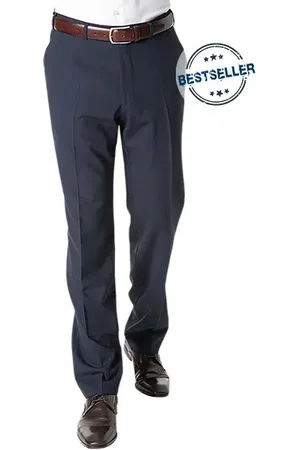 Digel Hose Per, Modern Fit, Schurwolle Fleckenschutz, marine
