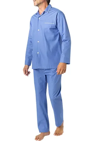 Novila Pyjama, Baumwolle Fil á Fil, bleu meliert
