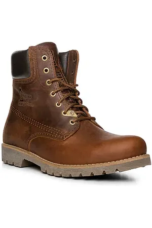 Panama Jack Schnürboots, Leder Lammfell gefüttert, haselnussbraun
