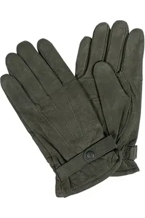 Barbour Handschuhe, Nubukleder, olivgrün