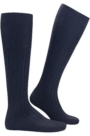 Falke Serie Luxury No.2, Kniestrümpfe, Kaschmir, dunkelblau