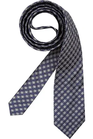 Cerruti 1881 Krawatte, Seide, marine-silbergrau gemustert
