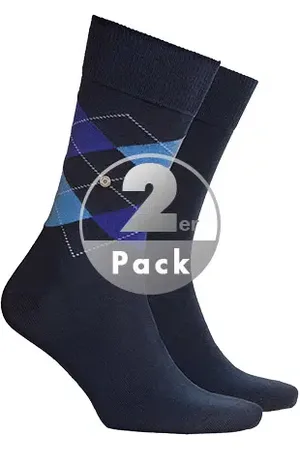 Burlington Socken, Baumwolle, navy gemustert