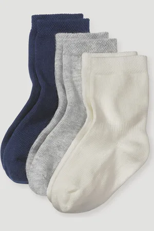hessnatur Baby Socken im 3er- Pack aus Bio-Baumwolle - blau Grösse17-18
