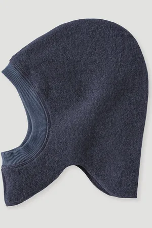 hessnatur Baby Wollfleece Mütze aus Bio-Merinowolle - blau Grösse45-47 cm Kopfumfang